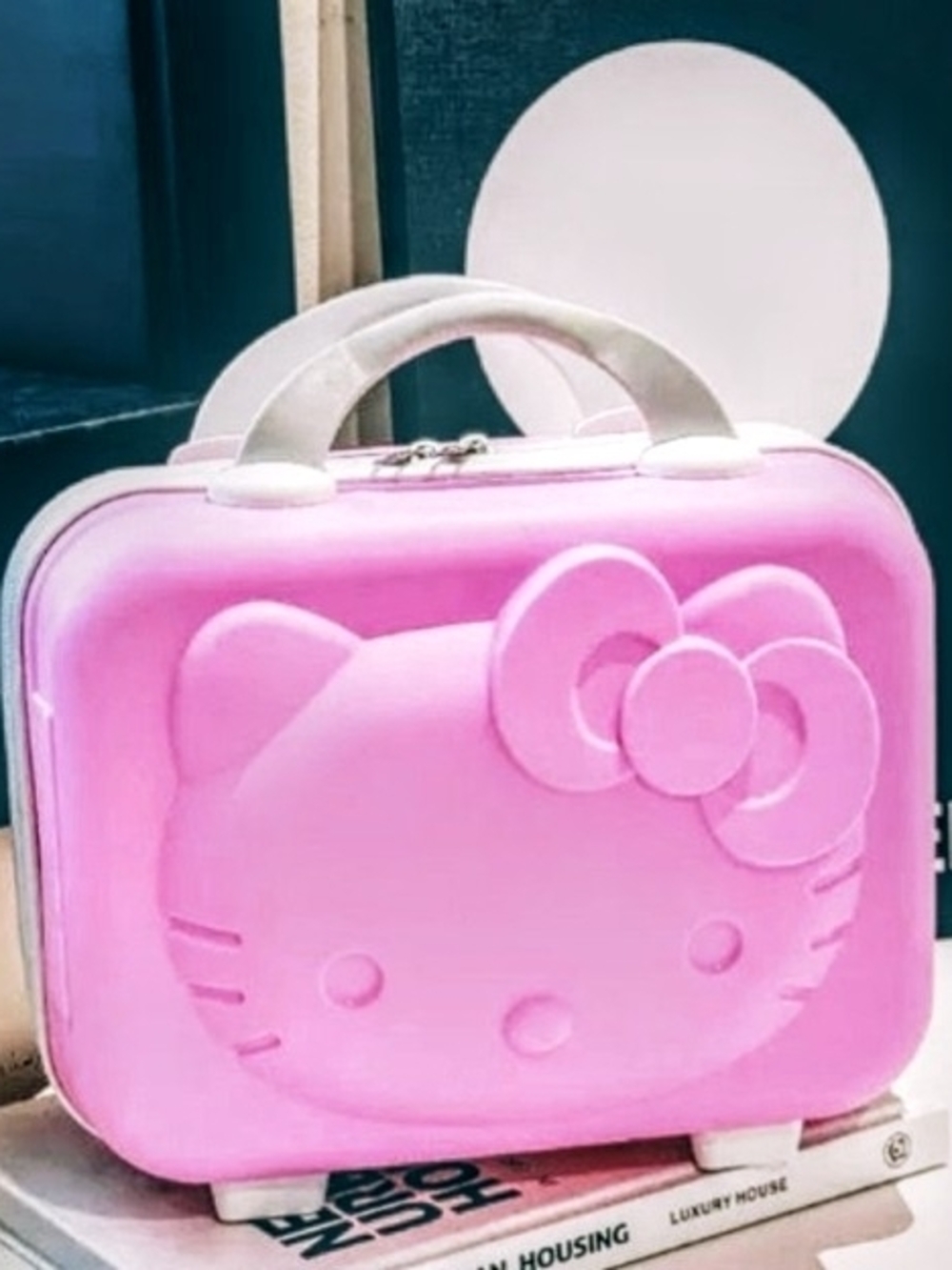 Pink Kids Character Travel Case - Cute Bow Design